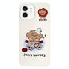 For iPhone 12 Skin Feeling Jelly TPU Hybrid PC Phone Case(Basket Dog White)
