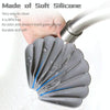 15x12.5x1.5cm Drainable Silicone Soap Box No Hole Deflector Soap Dish Shell Shape Non-Slip Soap Holder(Grey)