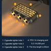 1 To 3 12V/24V Car Cigarette Lighter Charger Multi-function Seven-color Light(120W)