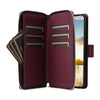 For Samsung Galaxy S23 FE 5G Nine-card Slots Zipper Wallet Bag Leather Phone Case(Wine Red)
