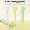 Cat Strip Squeezer Feeder Spoon - Green