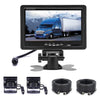 F0505 7 inch HD Car Dual Camera Rearview Mirror Monitor, with 2 x 10m Cable