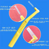 10pcs /Pack Orthodontic Teeth Interdental Brushes Dental Brace Wire Soft Bristles(Yellow)