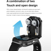 D8 Pro 2.01 inch 2 in 1 Bluetooth Earphone Silicone Strap Smart Watch, Support NFC with Cover(Space Grey)