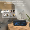 RGB Color Changing LED Digital Alarm Clock with FM Radio Built-in 8 Natural Music(White)