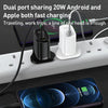 Yesido YC43 PD 20W USB-C / Type-C + 8 Pin Travel Charger with 1m Type-C to 8 Pin Cable, UK Plug(White)