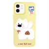 For iPhone 11 Skin Feeling Jelly TPU Hybrid PC Phone Case(Pooping Puppy Yellow)