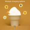 Ice Cream Duck Cartoon Night Light Bedroom USB Charging Ambient Lamp(Yellow And White)