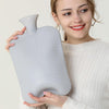 3000ml Large-Capacity Hot Water Bottle Injection Water Heating Foot Bed Warmer Quilt PVC Warmer Water Bag(Grey)