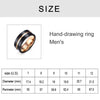 Europe and America Style Men Classic Ring Pure Tungsten Carbide Hand-brushed Rose Gold Plating Ring, Size: 9, Diameter: 19mm, Perimeter: 59.8mm