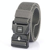 AWMN Men Outdoor Sports Alloy Snap Buckle Elastic Belt, Length: 125cm(Twill Gray)