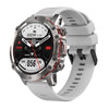 AK56 IP67 BT5.1 1.43inch Smart Watch Support Voice Call / Health Monitoring, Style:Silicone Strap(Silver)