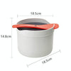 Kitchenware Microwave Oven Utensils Rrice Cooker Heating Steamer Pot Steamed Rice Box(Bright Orange)