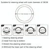 D Style Car Universal Anti-skid Steering Wheel Cover, Diameter: 38cm(Black Blue Line)