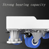 Double Tubes 8 Wheels + 4 Legs Adjustable Stainless Steel Refrigerator Bracket Washing Machine Base Bracket