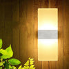 Right Angle Black LED Bedroom Bedside Wall Aisle Balcony Wall Lamp, Size:2211cm(Warm Light)