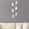 36pcs /Set Acrylic Small Feet Stereo Wall Stickers Home Decoration Soft Mirror(Gold)