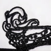 Halloween Masquerade Party Dance Sexy Lady Lace Crown Mask(Black)