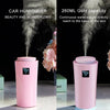 Small-3 2W Humidifier Moisture Meter Moisturizing Instrument with LED Night Light, Water Tank Capacity: 260ml(Pink)