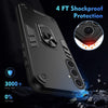 For Samsung Galaxy S25+ 5G Shockproof Metal Ring Holder Phone Case(Black)