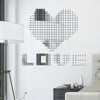 100 PCS Square Crystal Mosaic Mirror Acrylic Stereo Wall Stickers Creative Background Home Living Room Wall Sticker,Size:4*4cm(Silver)