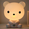 Baby Bedroom Lamps Night Light Cartoon Pets Pvc Plastic Sleep Led Kid Lamp Bulb rabbit(US)