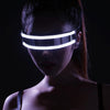 LED Glasses Luminous Party Classic Toys for Dance DJ Party Mask Costumes Props Gloves(White illuminating)