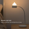Cat Shape Double Light Source Design LED Desk Night Lamp, Support 3 Brightness Control (White)