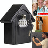 Key Safe Box Wall Mounted - 4 Digit Combination Lock - Black