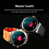 K62 1.43 Inch Waterproof Bluetooth Call Weather Music Smart Sports Watch, Color: Black Three-bead Steel
