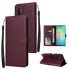 For Samsung Galaxy A26 5G 3-Card Slots Multifunctional Leather Phone Case(Wine Red)