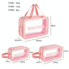 PVC Transparent Waterproof Portable Cosmetic Bag, Size: L (White)