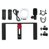 PULUZ 4 in 1 Vlogging Live Broadcast 4.7 inch 12cm Ring LED Selfie Light Smartphone Video Rig Handle Stabilizer Aluminum Bracket Kits with Microphone + Tripod Mount + Cold Shoe Tripod Head