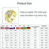 Fashion Businessman 18K White Gold Plated + AAA Zircon Men Diamond Ring, Size: 10, Diameter: 19.8mm, Perimeter: 62.1mm