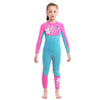 SLINX 1903 Kids Full Body Long Sleeve Thermal Wetsuit, Size: L(Pink Blue)