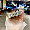 For Samsung Galaxy Z Flip5 5G Silver Edge PC Folding Phone Case(Feather Yarn)