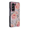 For Samsung Galaxy Z Fold6 Printed Double Buckle RFID Anti-theft Phone Case(Pastoral Rose)