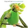 Plush Toy Parrots Recording Talking Parrots Will Twist the Fan Wings Children Toys, Size:Height 18cm(Green)