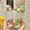 Student Portable Bouncing Straw Large Capacity Drop Resistant Plastic Cups, Style: 550ml White