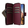 For Samsung Galaxy A25 Nine-card Slots Zipper Wallet Bag Leather Phone Case(Wine Red)