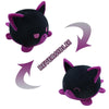 2 PCS Cute Plush Flip Toy Double-Sided Doll(Purple Black Kitten)