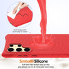 For Samsung Galaxy S25 Ultra 5G Wave Texture MagSafe Magnetic Liquid Silicone Phone Case(Red)