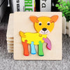 5 PCS Wooden Cartoon Animal Puzzle Early Education Small Jigsaw Puzzle Building Block Toy For Children(Little Donkey)