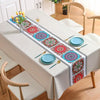 PVC Waterproof Oil-proof Embroidery Yarn Tablecloth, Size: 140x140cm(Beige Ethnic Style)