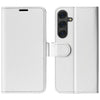 For Samsung Galaxy S25+ 5G R64 Texture Horizontal Flip Leather Phone Case(White)
