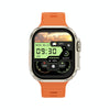 iW9 Ultra 2.04 inch Screen Smart Call Watch, BT Call / Heart Rate / Blood Pressure / Blood Oxygen(Orange Gold)