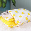 Washable Cat & Small Dog Sleeping Bag, Yellow, Large