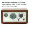 SY-601 Home Multifunctional Retro Wooden Radio Electronic Thermometer Alarm Clock(Random Color Delivery)