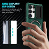 For Samsung Galaxy S25 Ultra 5G Sliding Camshield MagSafe Holder TPU Hybrid PC Phone Case(Deep Green)