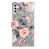 For Samsung Galaxy A26 5G 3D Pattern Leather Phone Case(Gray Base Flower)